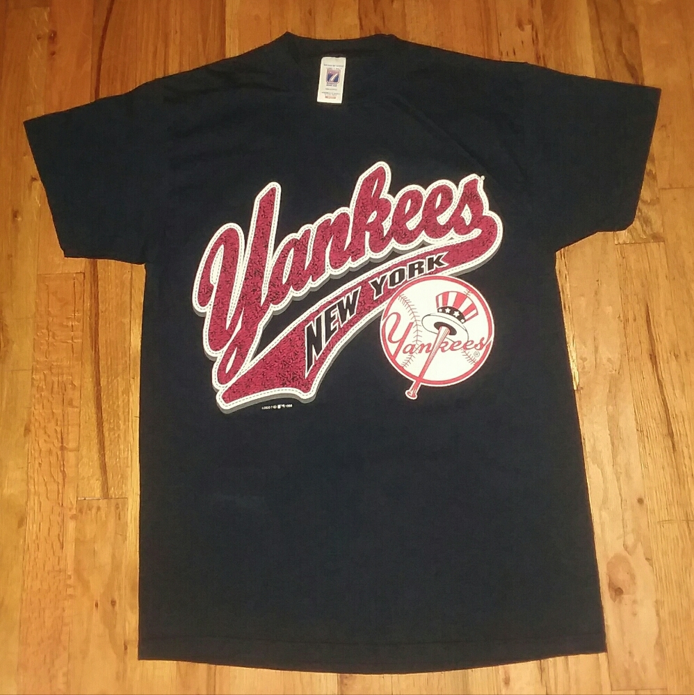 Vintage 90s New York Yankees Puffy Ink t shirt - Picture 2 of 4